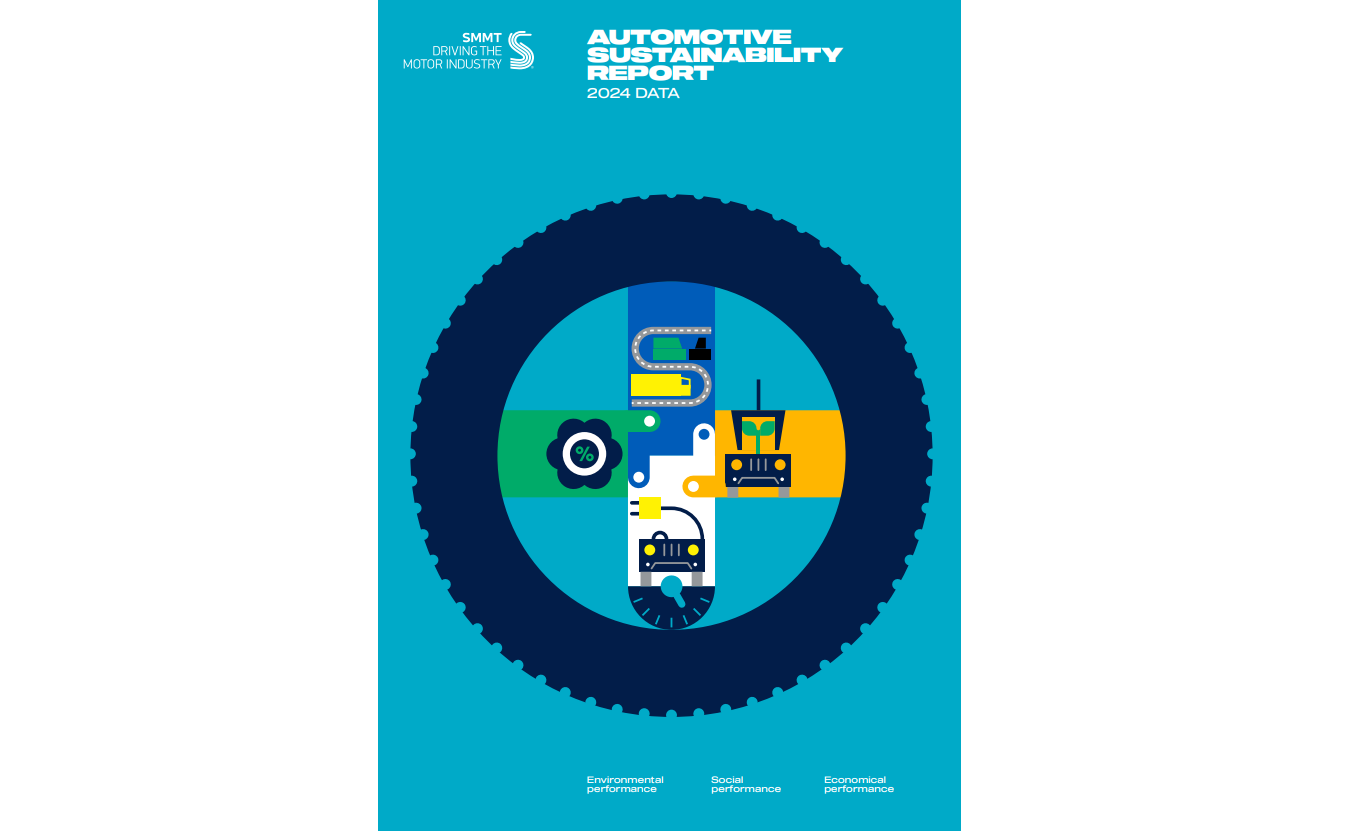 SMMT automotive sustainability report cover.